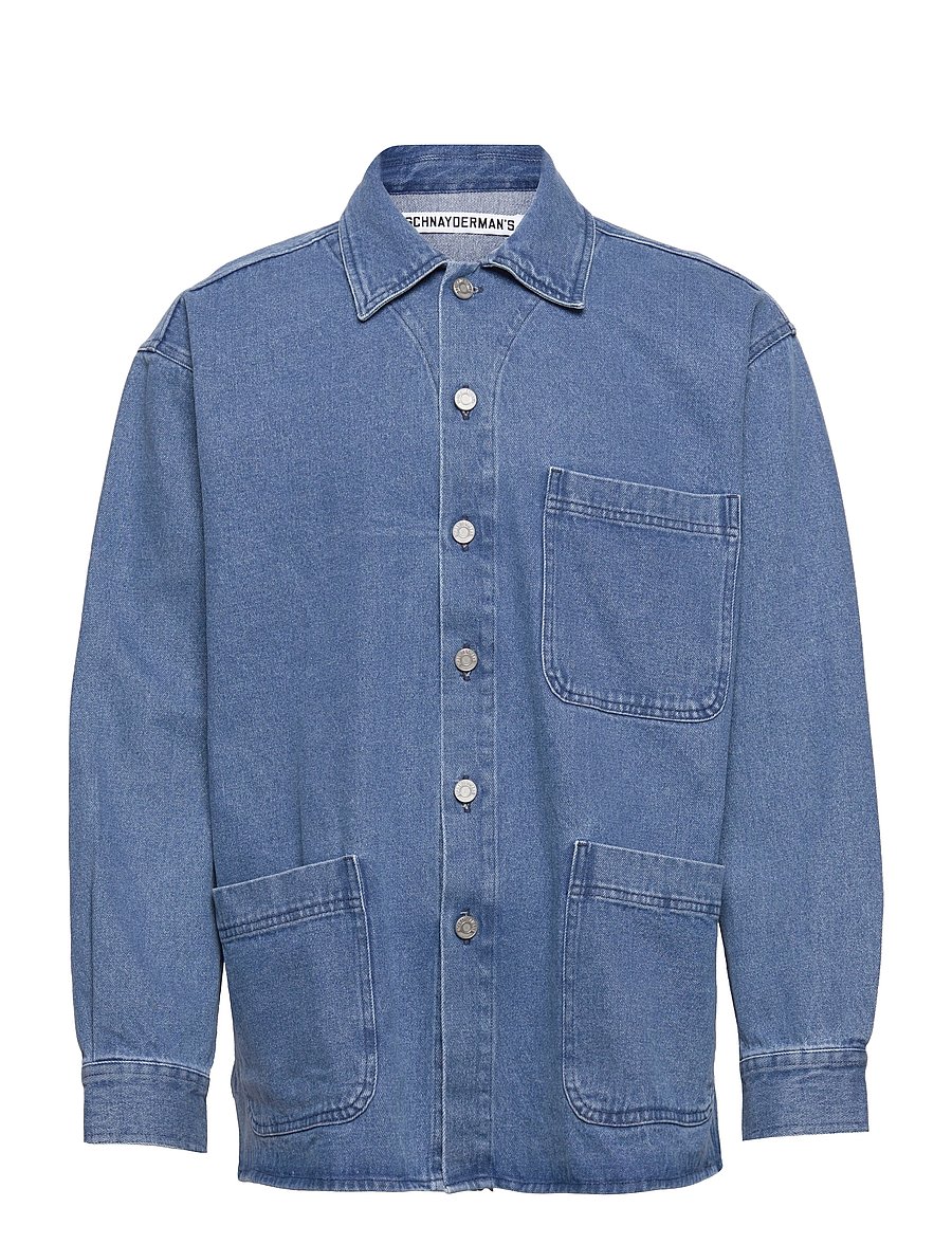 Schnayderman's - OVERSHIRT OVERSIZED DENIM - washed blue - 0