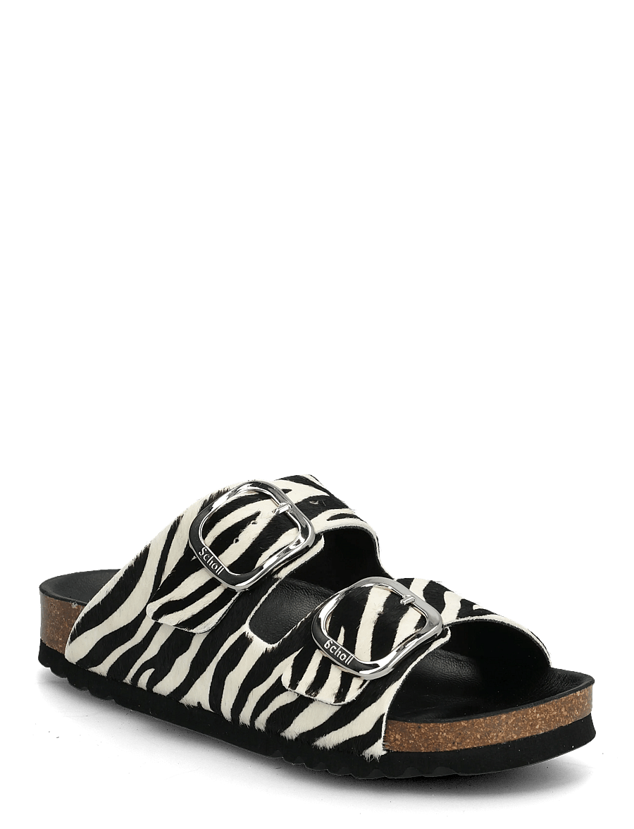 Scholl - SL NOELLE LEATHER LEOPARD - flade sandaler - zebra - 0