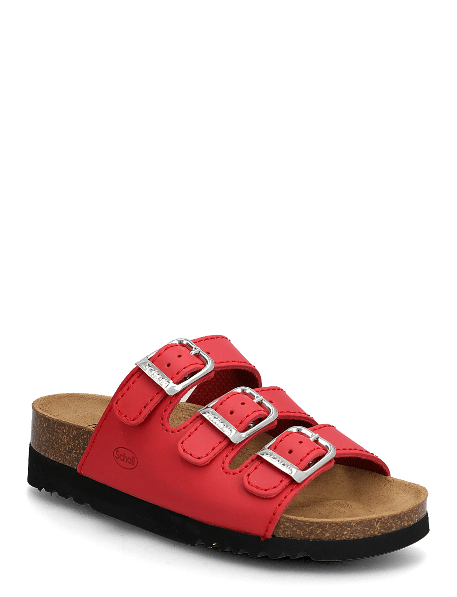 Scholl - RIO WEDGE AD - płaskie sandały - red - 0
