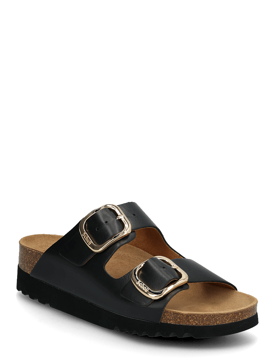 Scholl - ILARY 2 STRAPS WG AD - flade sandaler - black - 0