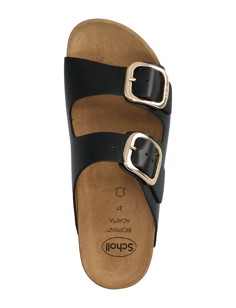 Scholl - ILARY 2 STRAPS WG AD - flade sandaler - black - 3