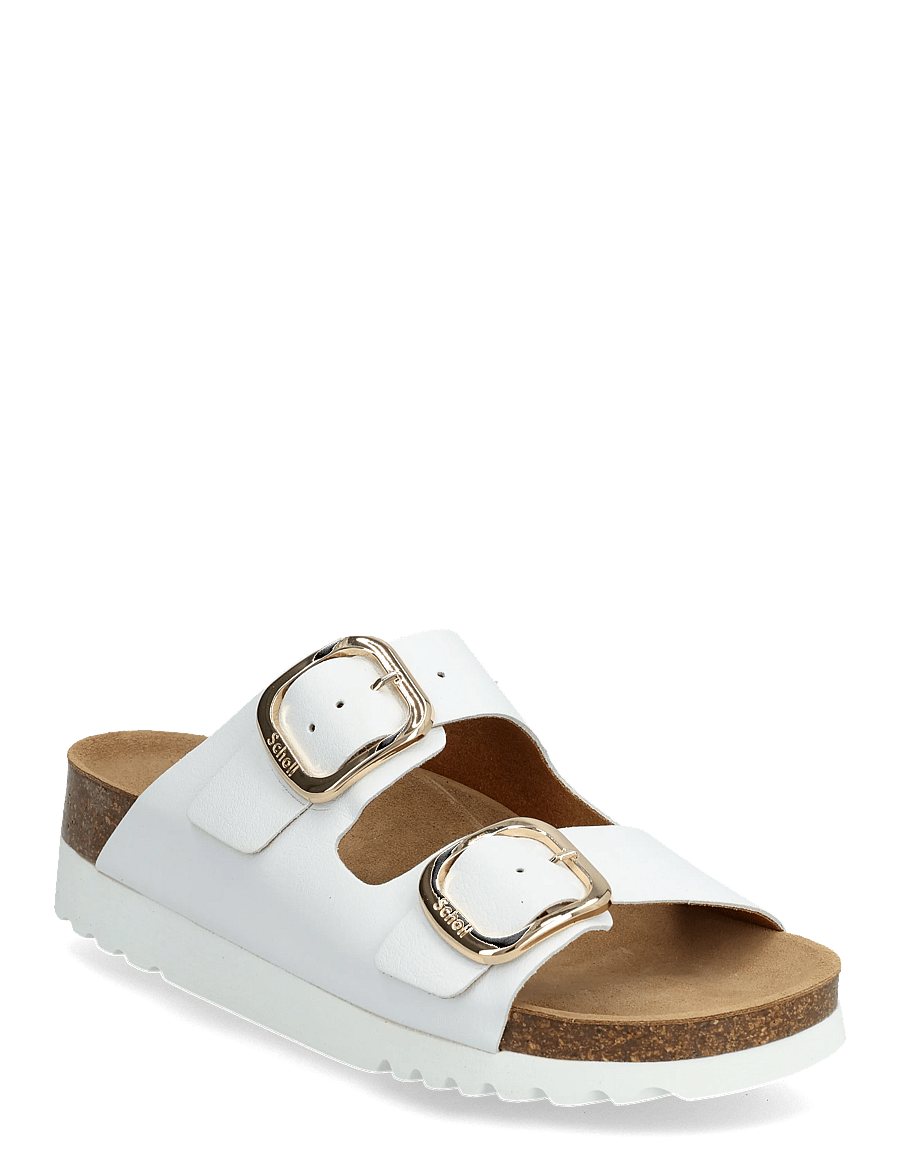 Scholl - ILARY 2 STRAPS WG AD - matalat sandaalit - white - 0