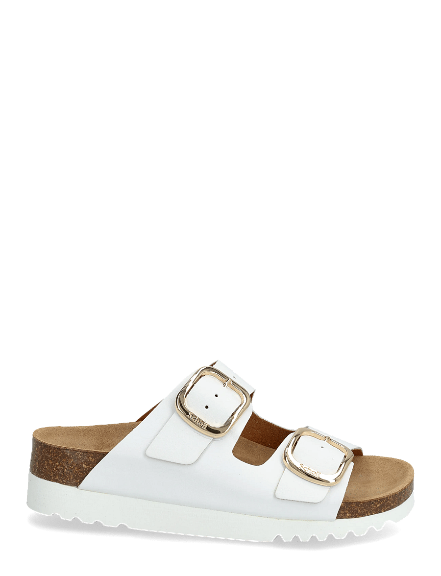 Scholl - ILARY 2 STRAPS WG AD - matalat sandaalit - white - 1