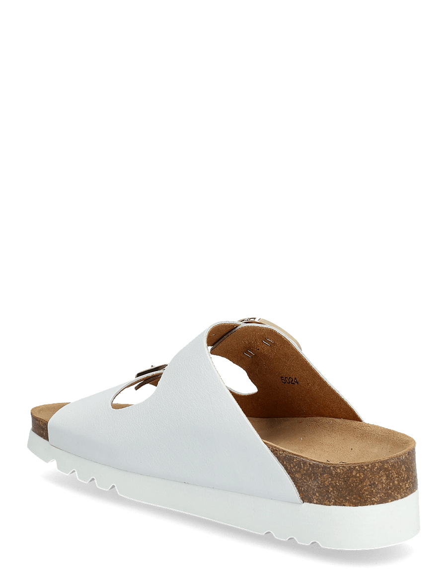 Scholl - ILARY 2 STRAPS WG AD - matalat sandaalit - white - 2