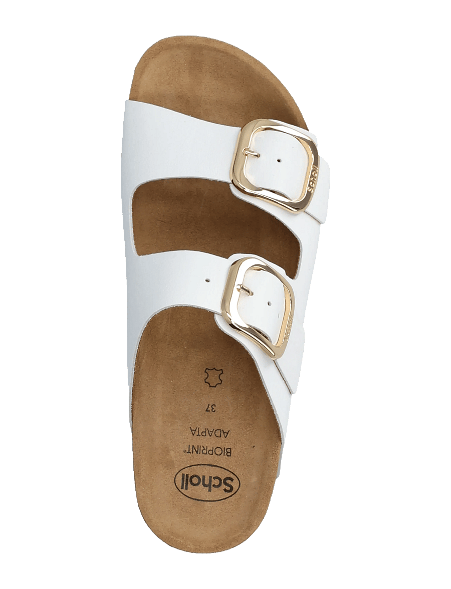 Scholl - ILARY 2 STRAPS WG AD - matalat sandaalit - white - 3