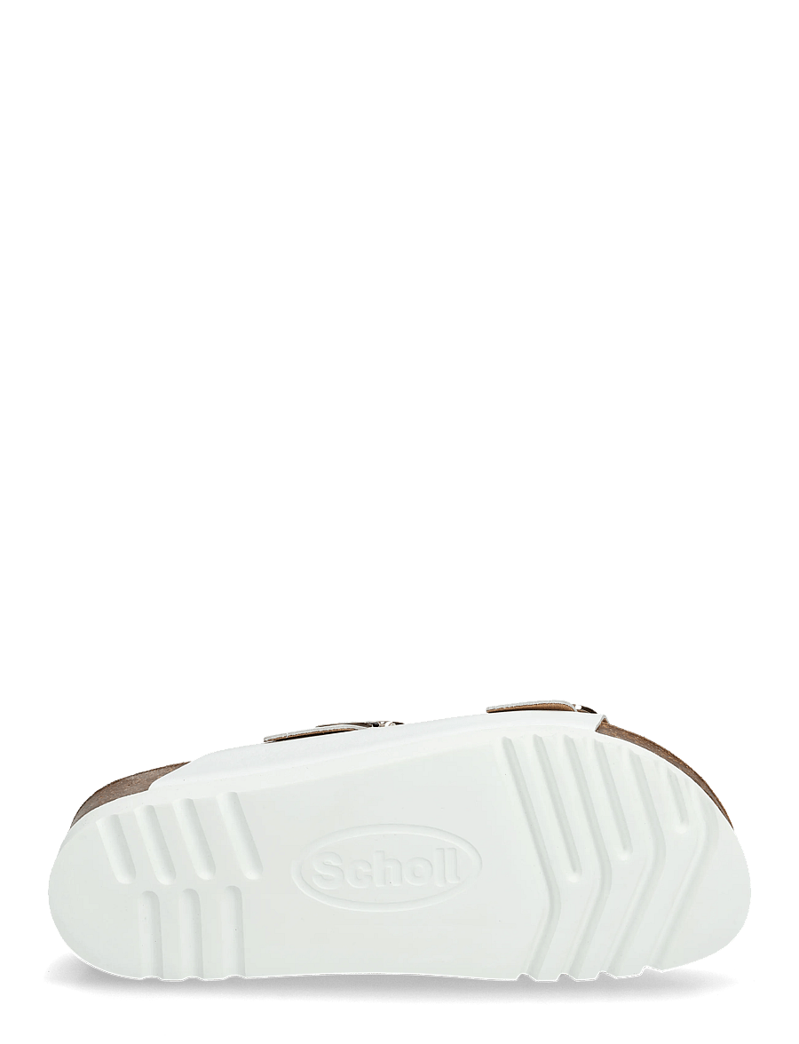Scholl - ILARY 2 STRAPS WG AD - matalat sandaalit - white - 4