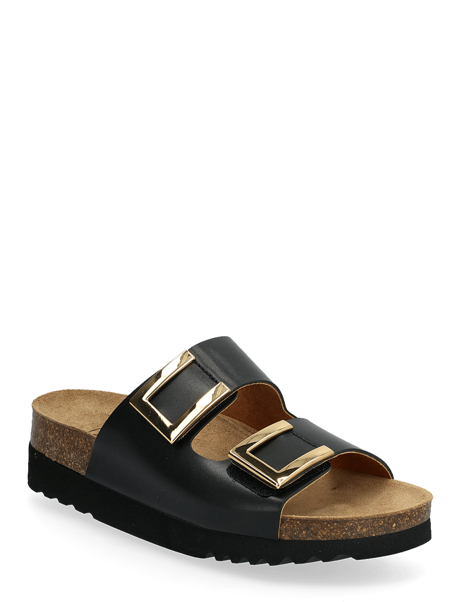 Scholl - MONTEREY 2 STRAPS WG AD - flache sandalen - black - 0