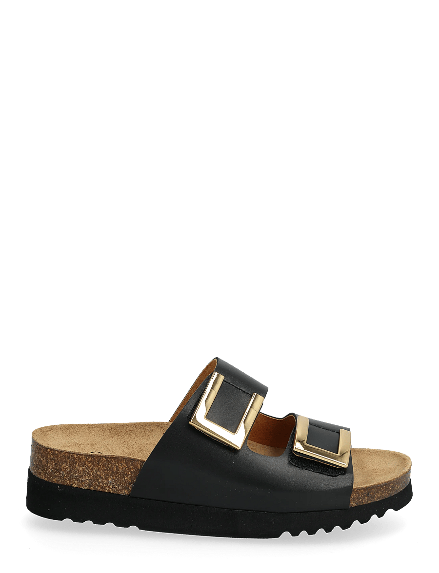 Scholl - MONTEREY 2 STRAPS WG AD - flache sandalen - black - 1