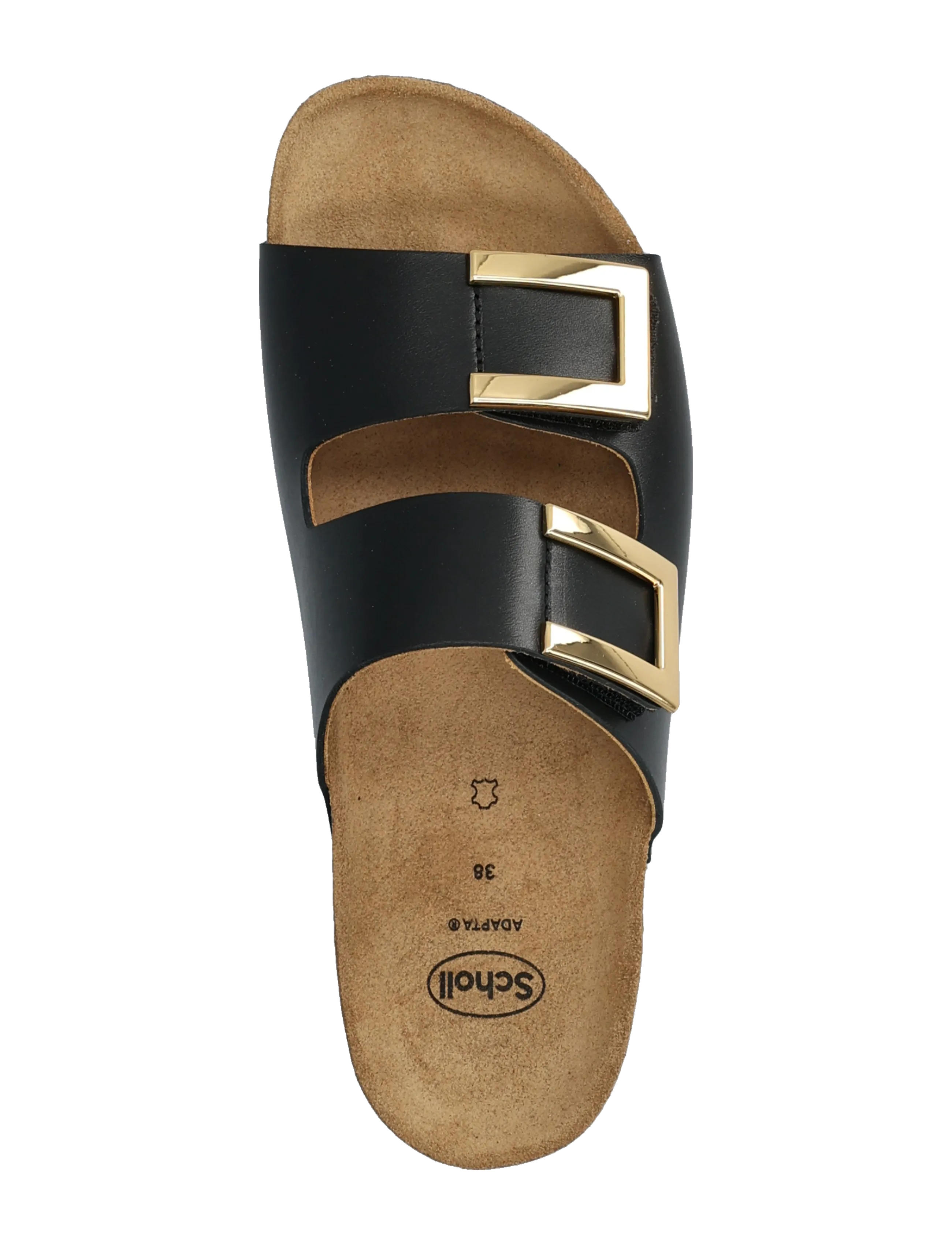 Scholl - MONTEREY 2 STRAPS WG AD - flat sandals - black - 3