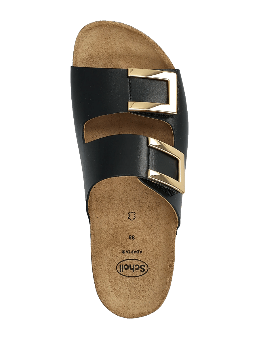 Scholl - MONTEREY 2 STRAPS WG AD - flache sandalen - black - 3