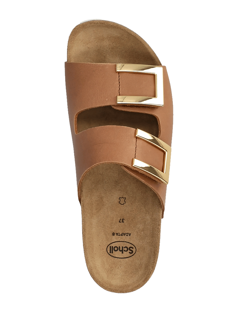 Scholl - MONTEREY 2 STRAPS WG AD - flache sandalen - cognac - 3