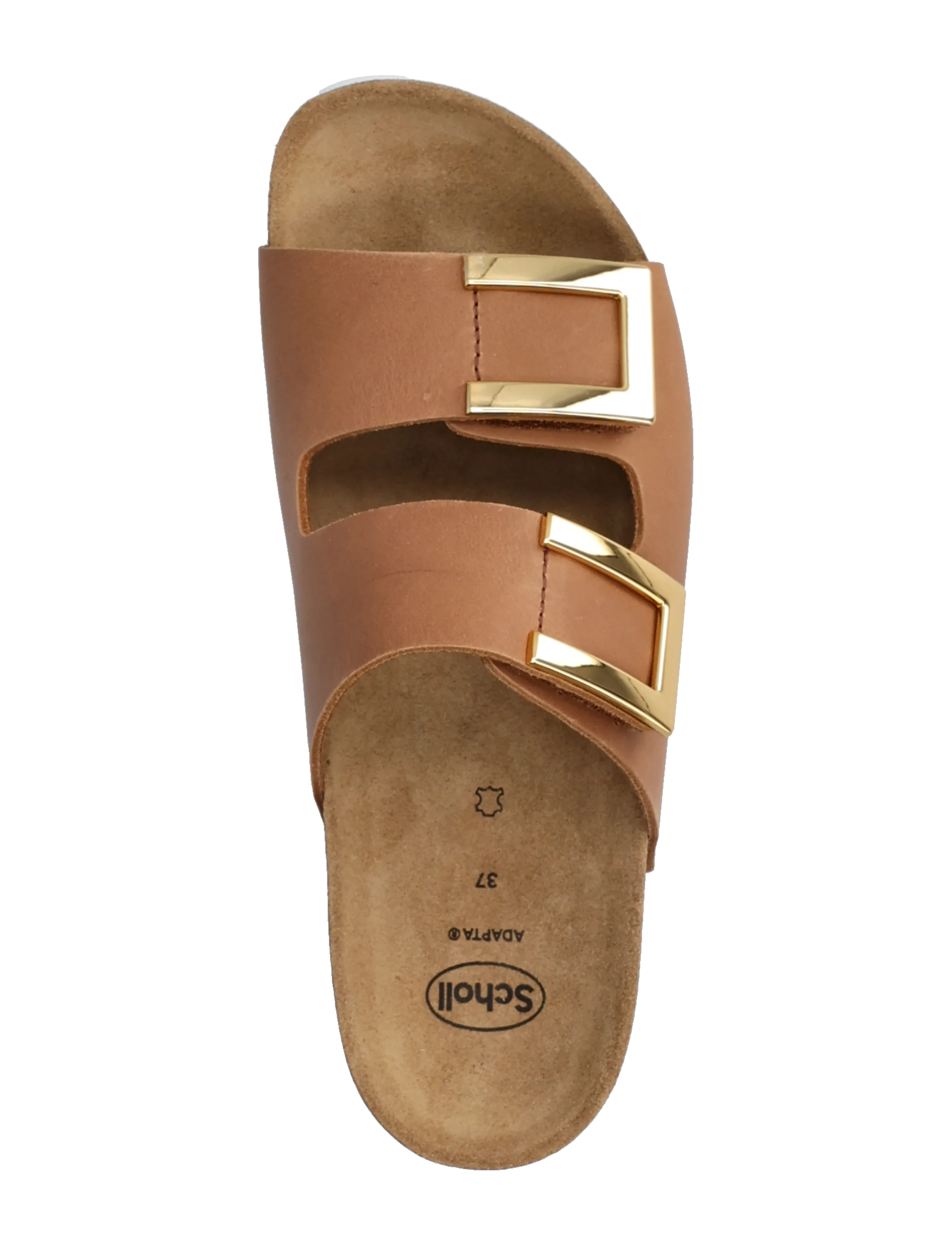 Scholl - MONTEREY 2 STRAPS WG AD - płaskie sandały - cognac - 3