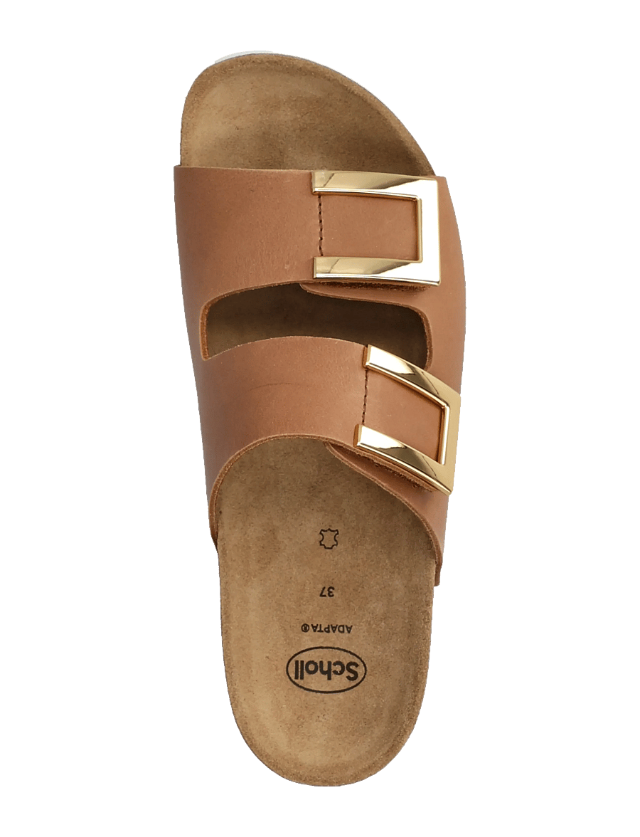 Scholl - MONTEREY 2 STRAPS WG AD - kontsata sandaalid - cognac - 3
