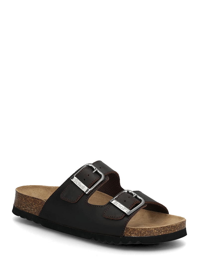 Scholl - MALAREN LOW AD - flache sandalen - dk brown - 0