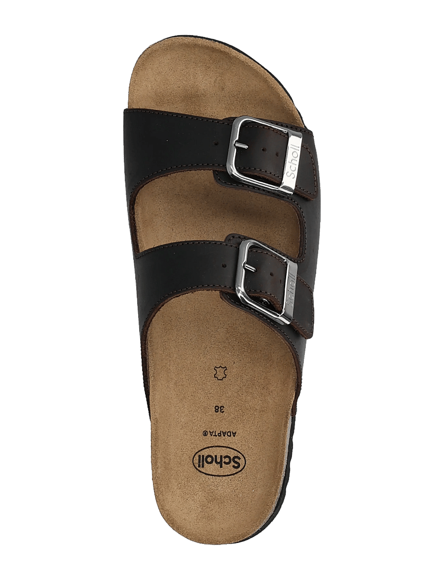 Scholl - MALAREN LOW AD - flache sandalen - dk brown - 3