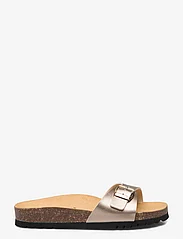 Scholl - SL ESTELLE LAMINATED TAUPE - flat sandals - taupe - 1