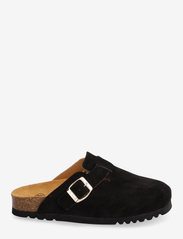 Scholl - SL FAE SUEDE BLACK - buty z odkrytą piętą na płaskim obcasie - black - 1