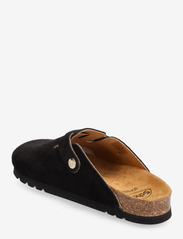 Scholl - SL FAE SUEDE BLACK - buty z odkrytą piętą na płaskim obcasie - black - 2