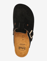 Scholl - SL FAE SUEDE BLACK - buty z odkrytą piętą na płaskim obcasie - black - 3