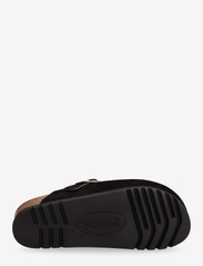 Scholl - SL FAE SUEDE BLACK - buty z odkrytą piętą na płaskim obcasie - black - 4