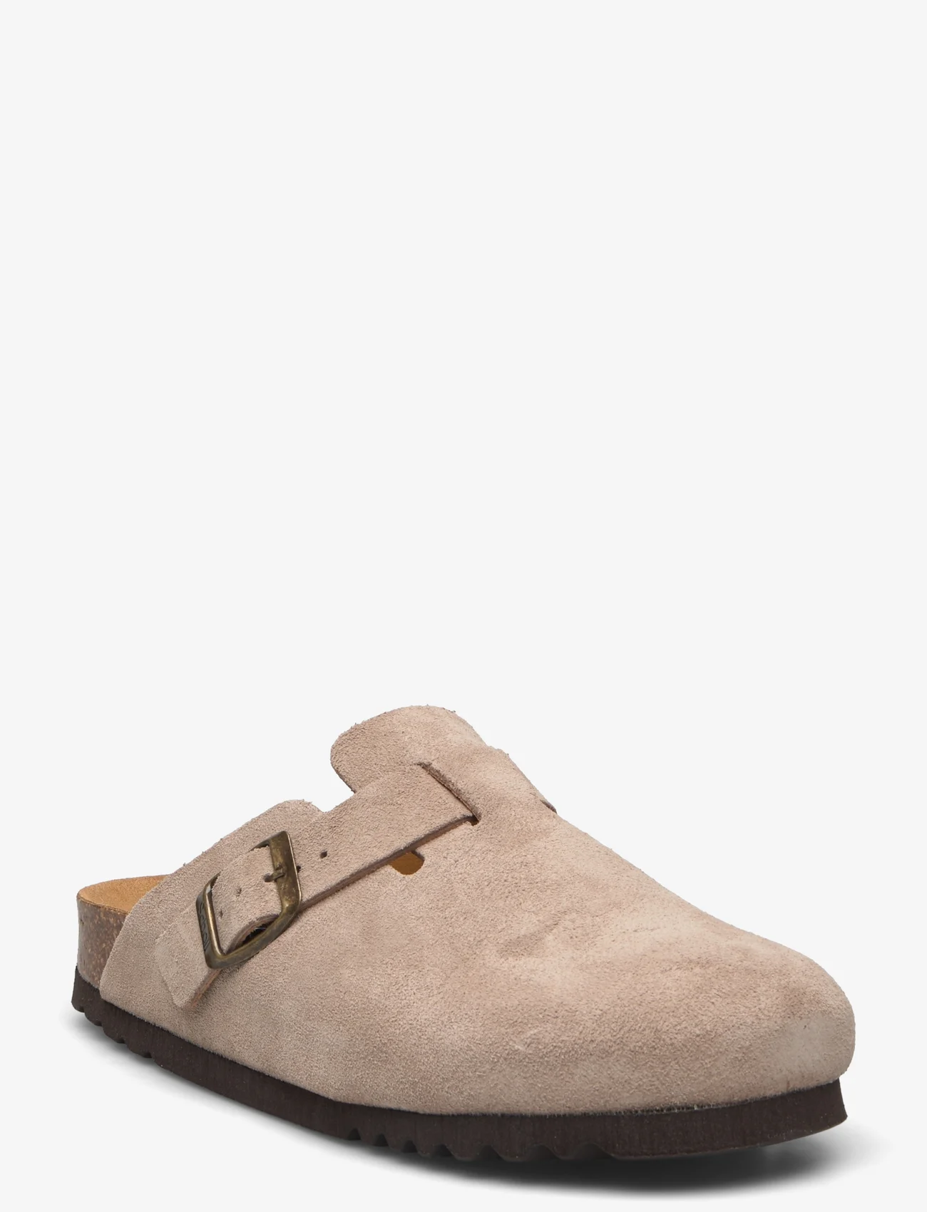 Scholl - SL FAE SUEDE - buty z odkrytą piętą na płaskim obcasie - dark beige - 0