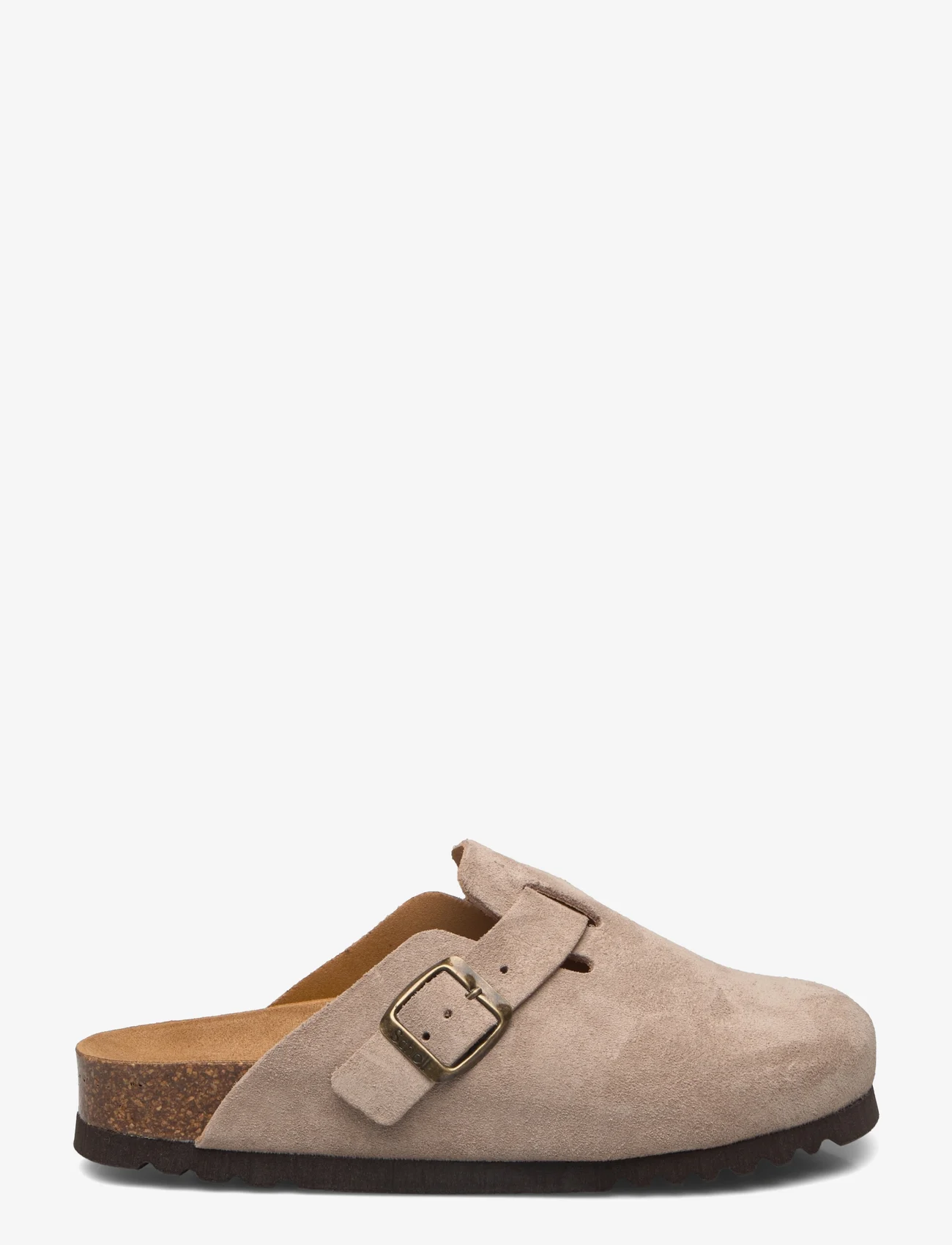 Scholl - SL FAE SUEDE - buty z odkrytą piętą na płaskim obcasie - dark beige - 1