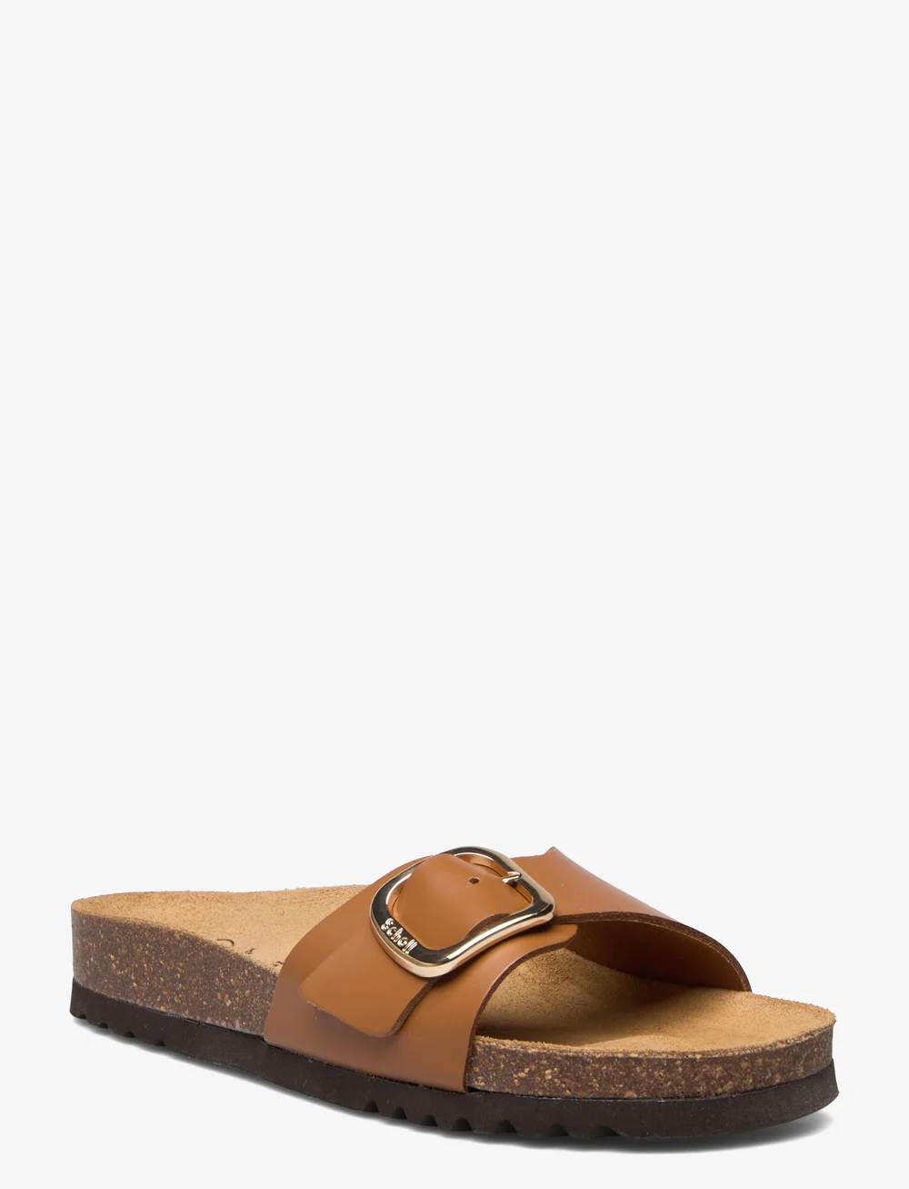 Scholl Sl Kathleen Leather Cognac Flat sandals Boozt