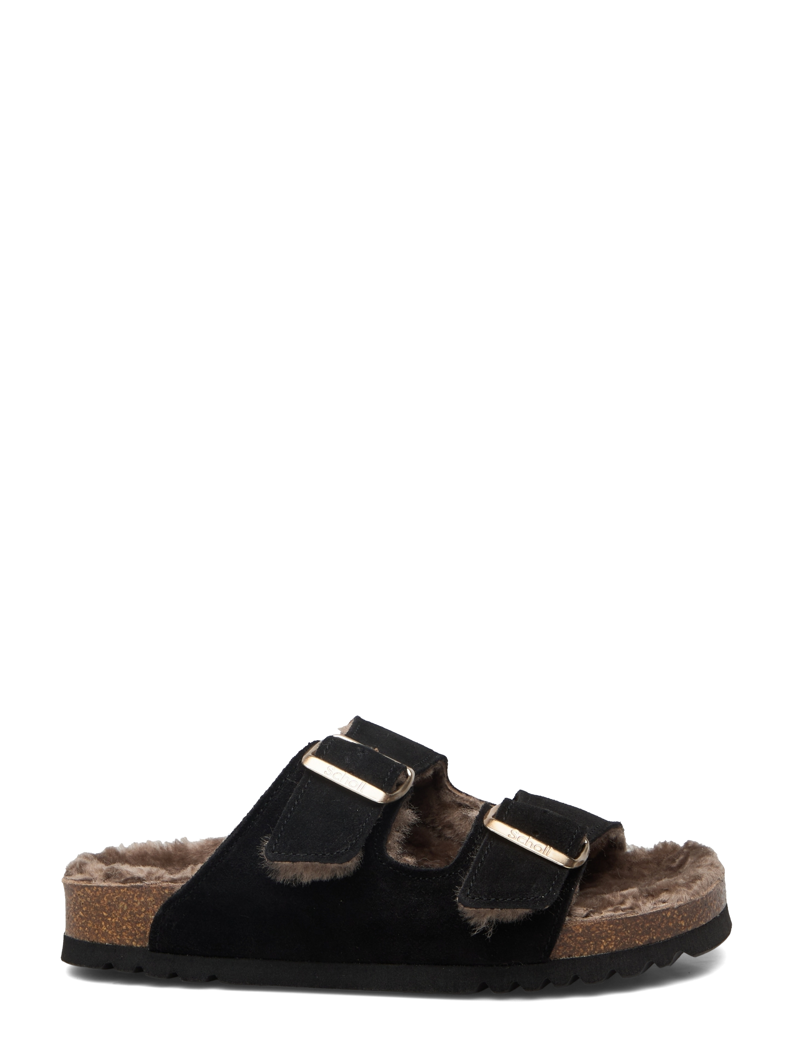Scholl - SL JOSEPHINE SUEDE BLACK - flade sandaler - black - 1