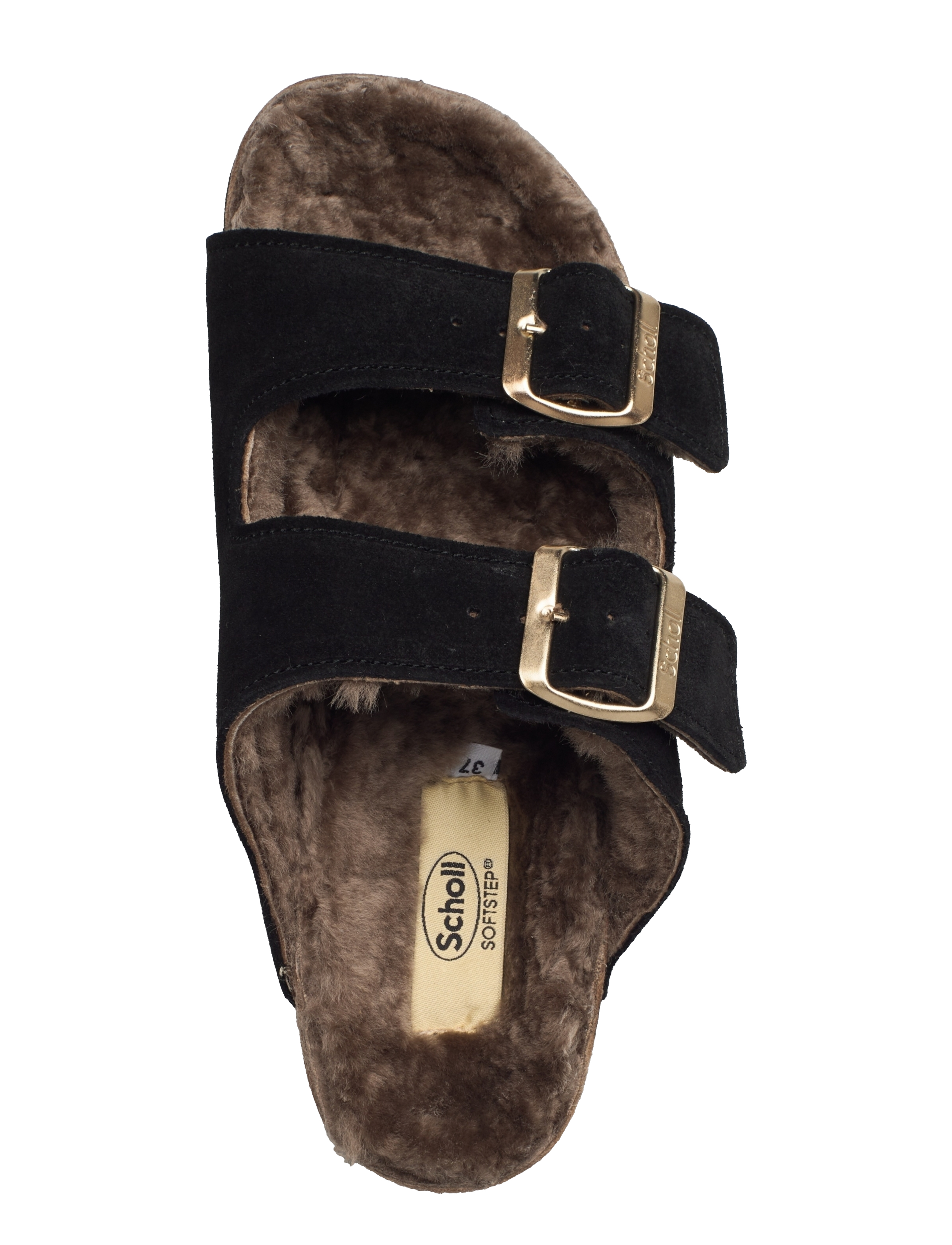 Scholl - SL JOSEPHINE SUEDE BLACK - flade sandaler - black - 3