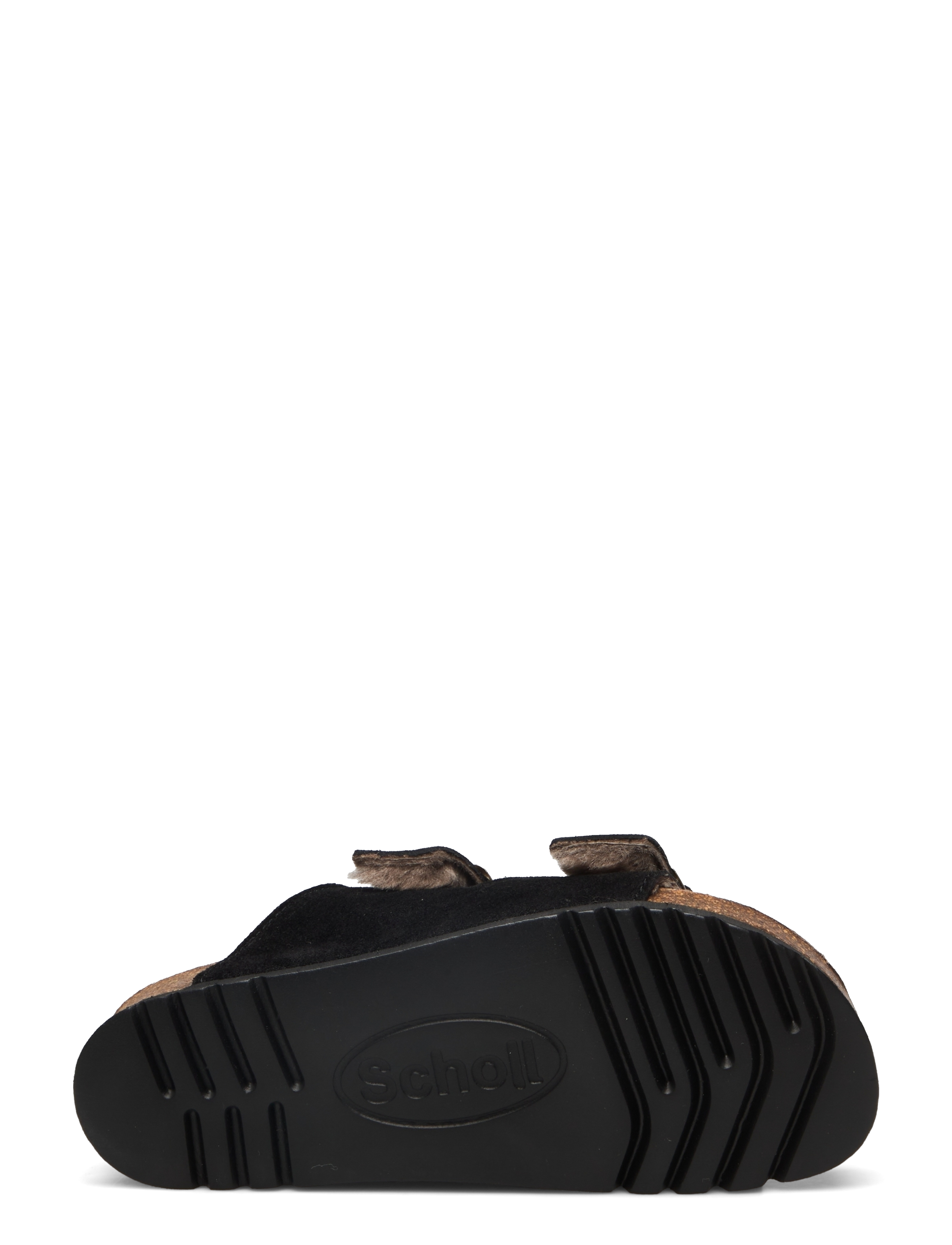 Scholl - SL JOSEPHINE SUEDE BLACK - flade sandaler - black - 4