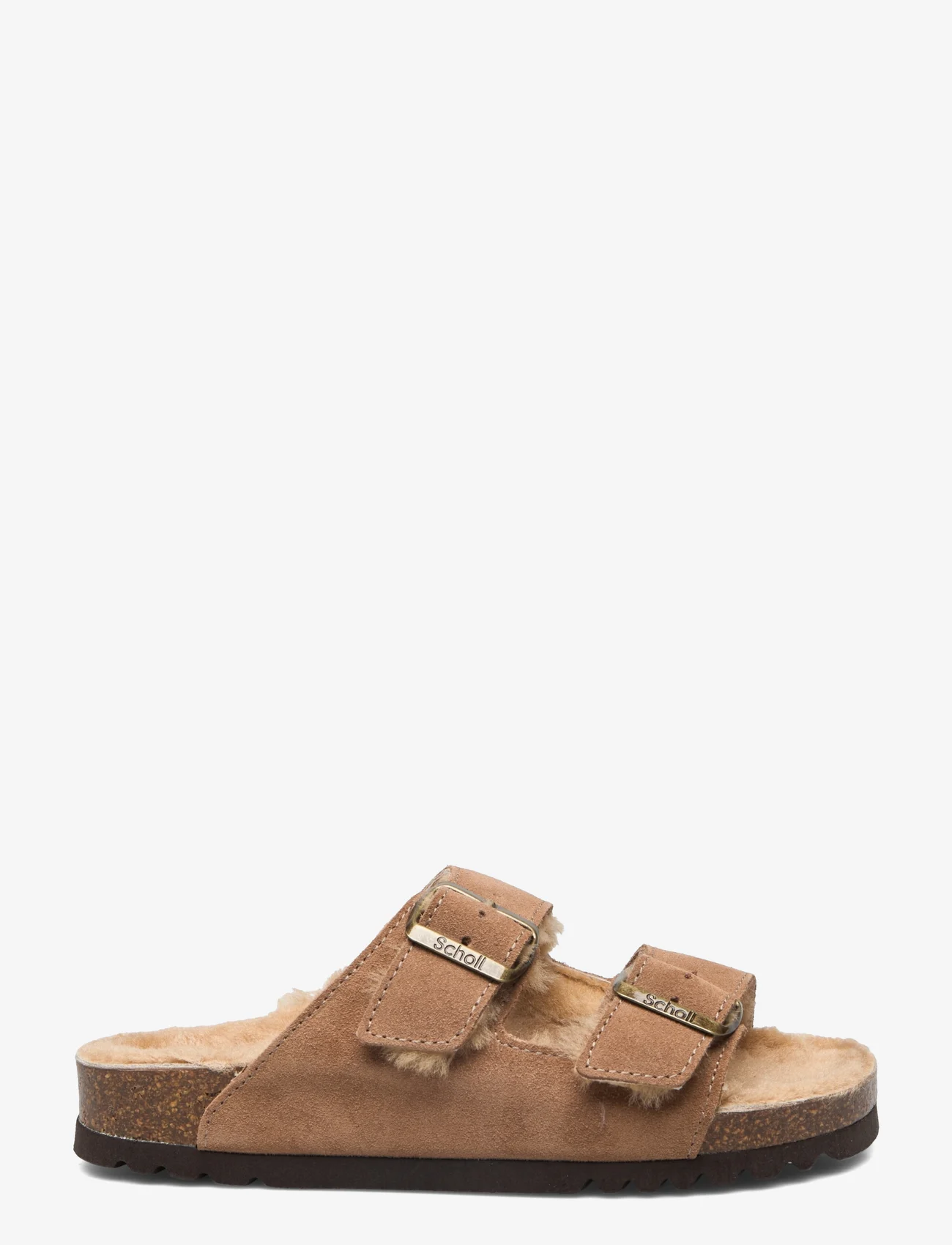 Scholl - SL JOSEPHINE SUEDE TAUPE - flat sandals - taupe - 1