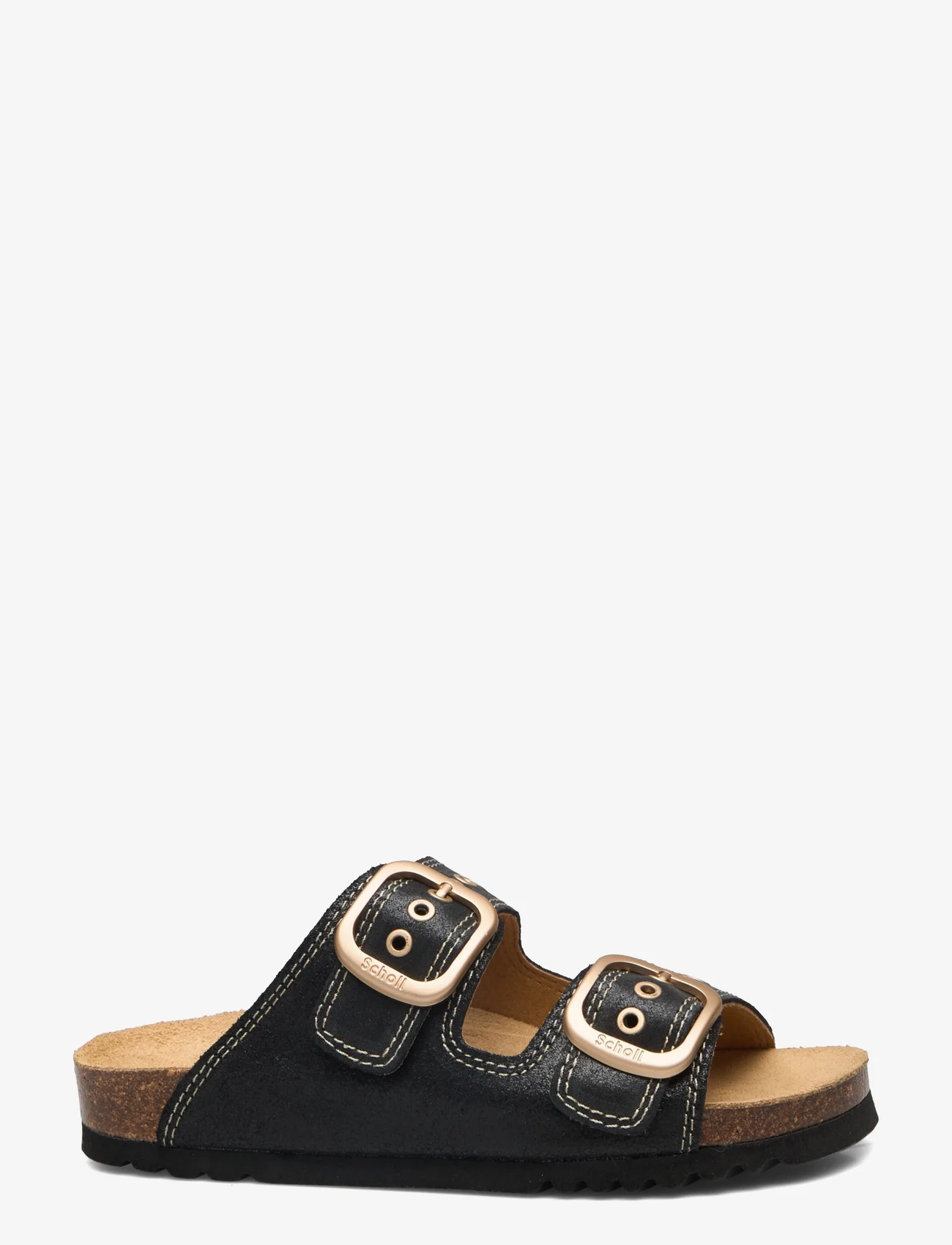 Scholl - SL NOELLE SUEDE BLACK - flat sandals - black - 1