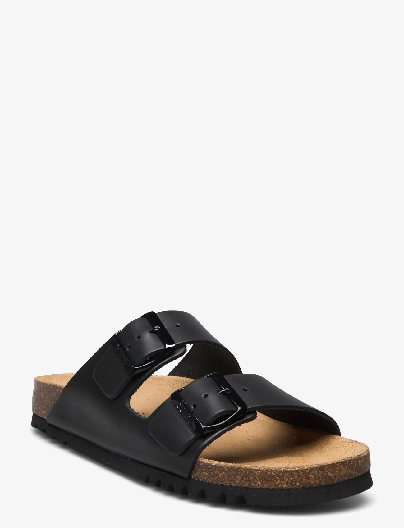 Scholl - SL JOSEPHINE LEATHER BLACK - matalat sandaalit - black - 0
