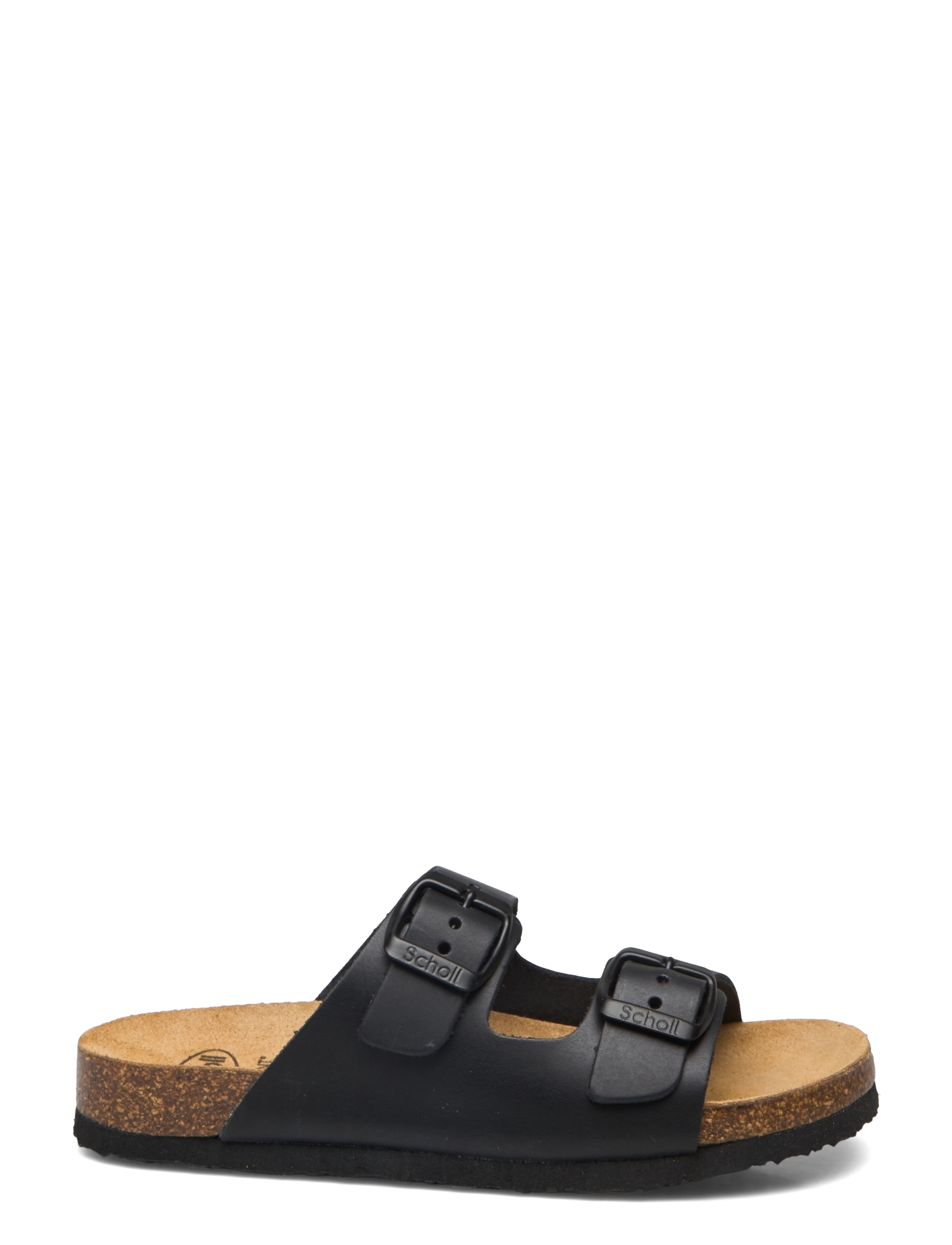 Scholl - SL ALEX LEATHER BLACK - slippers - black - 1
