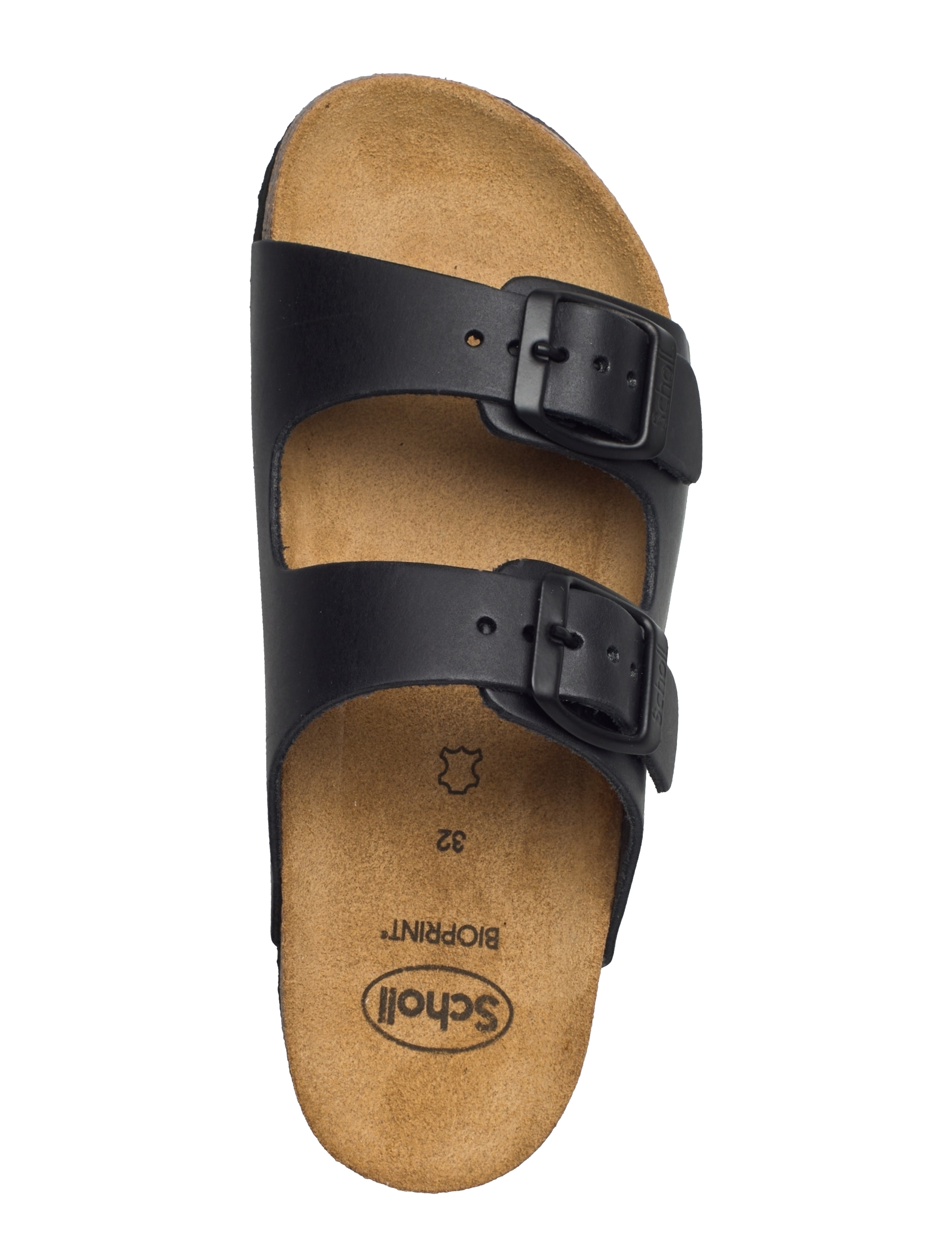 Scholl - SL ALEX LEATHER BLACK - slippers - black - 3