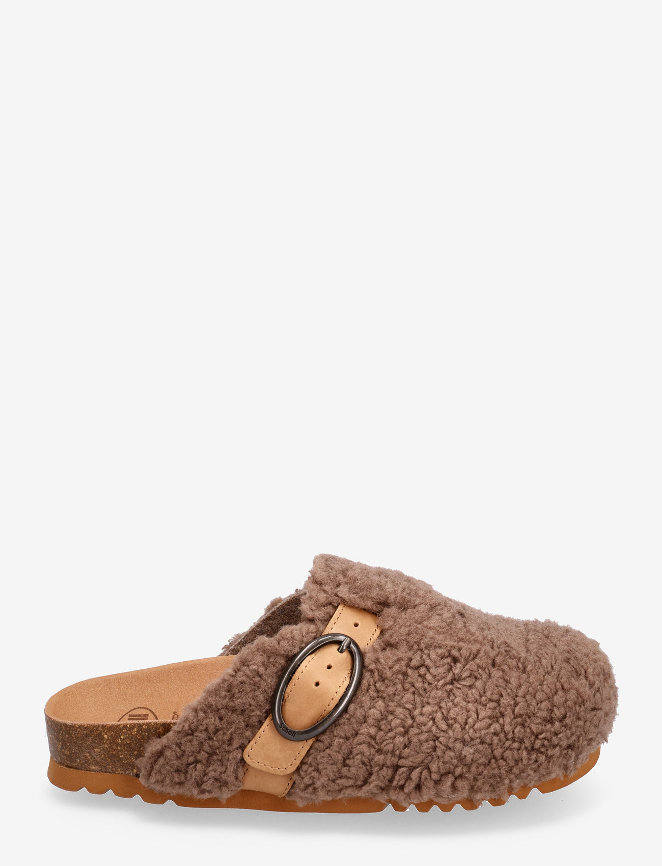 Scholl - SL FAE OVAL SYNT FUR BROWN - flade mules - brown - 1