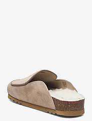 Scholl - SL FAE PIPING SUEDE TAUPE - plakanās mules tipa kurpes - taupe - 2