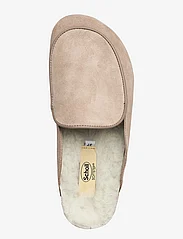 Scholl - SL FAE PIPING SUEDE TAUPE - plakanās mules tipa kurpes - taupe - 3