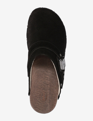 Scholl - SL PESCURA ROBIN SUEDE BLACK - buty z odkrytą piętą na płaskim obcasie - black - 3