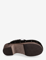 Scholl - SL PESCURA ROBIN SUEDE BLACK - buty z odkrytą piętą na płaskim obcasie - black - 4