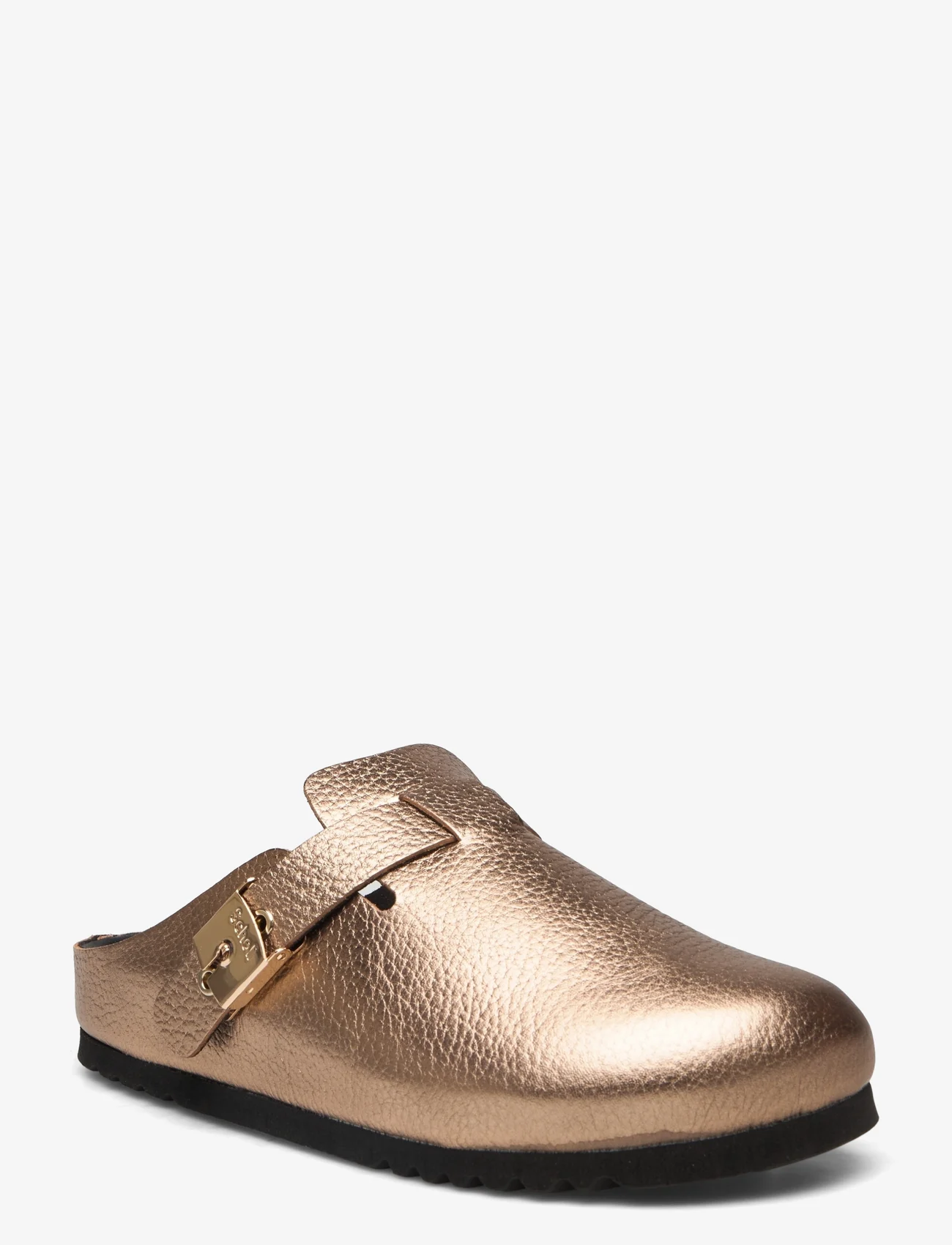 Scholl - SL GRACE SUEDE GOLD - buty z odkrytą piętą na płaskim obcasie - gold - 0