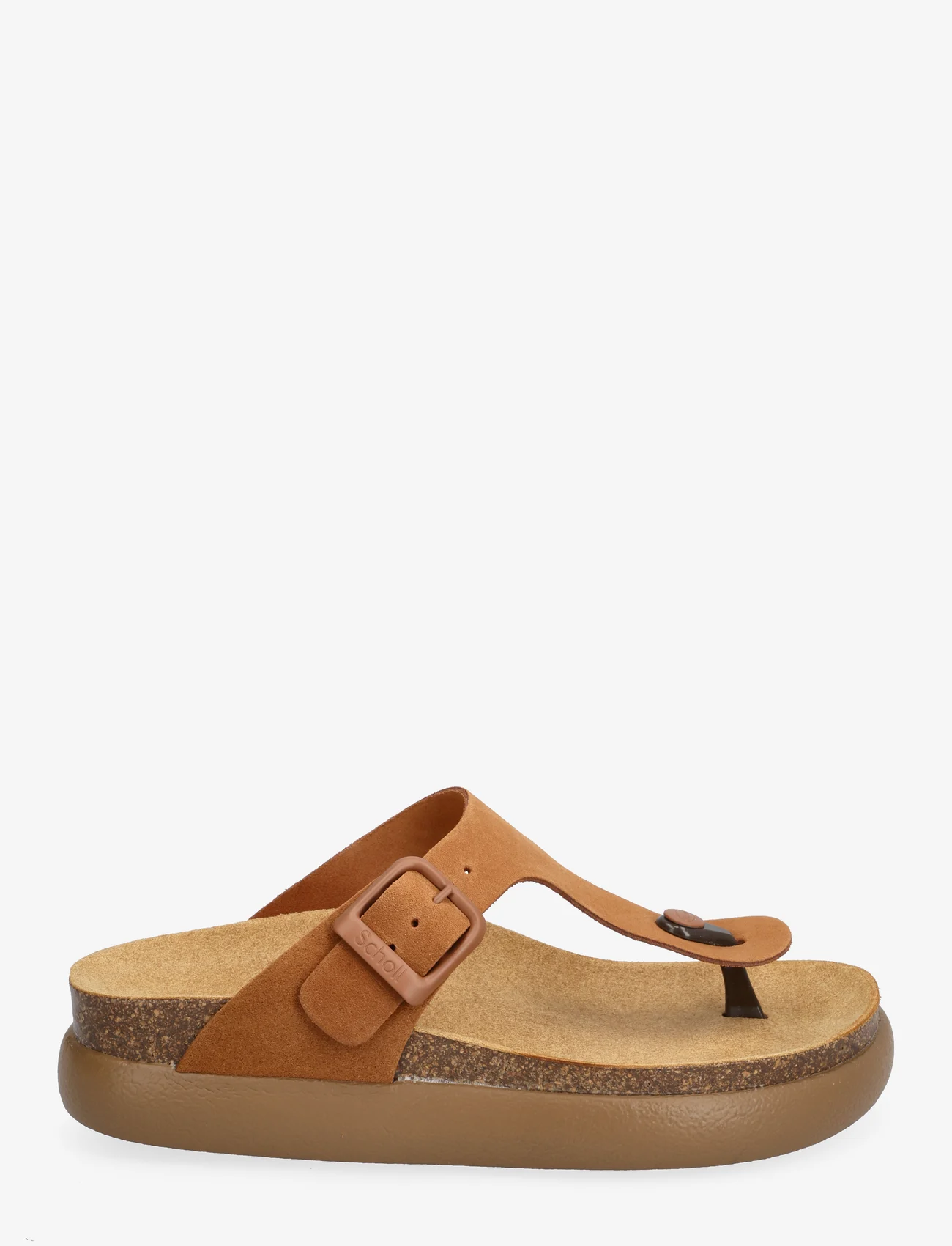 Scholl - SL ANAIS CHUNKY SUEDE - flat sandals - brandy - 1