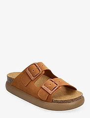 Scholl - SL NOELLE CHUNKY SUEDE - flat sandals - brandy - 0
