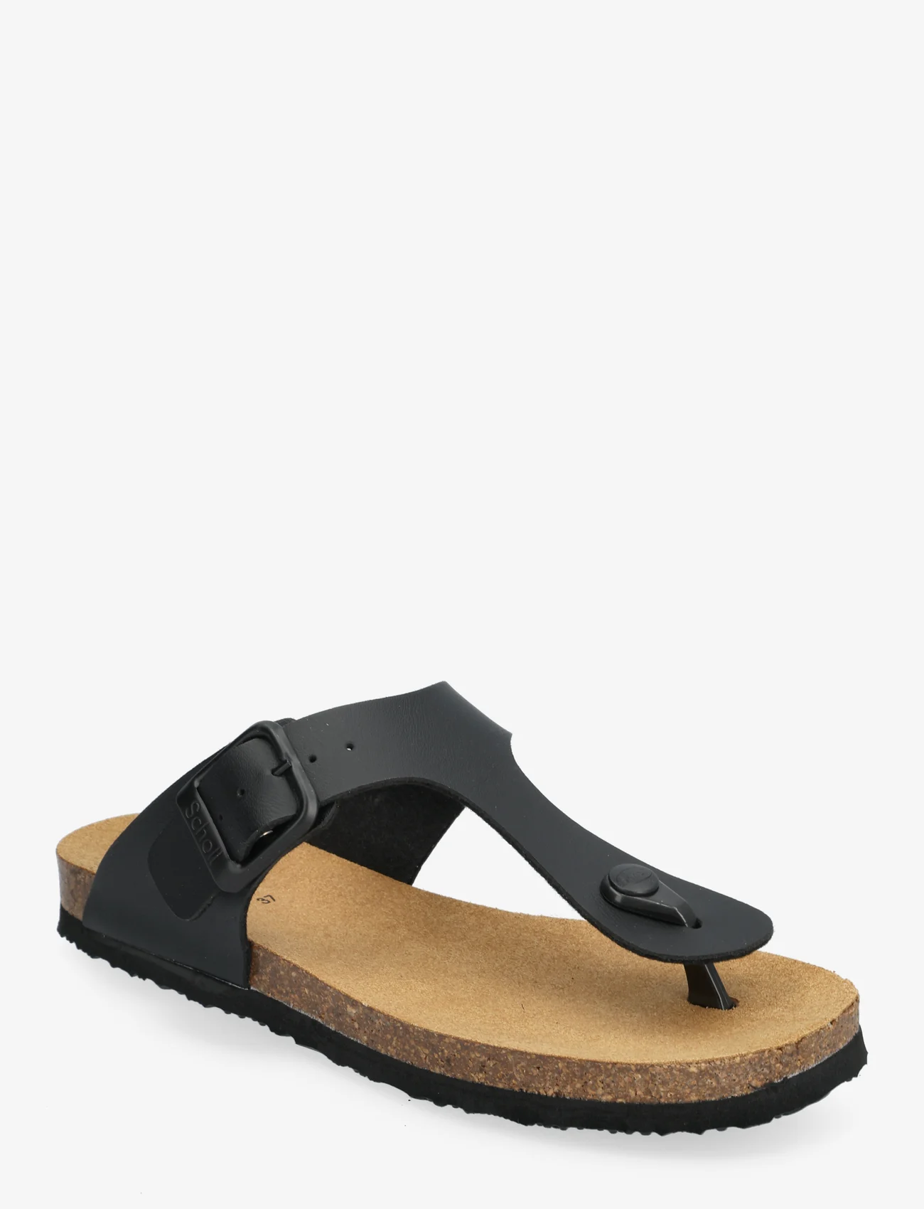 Scholl - SL CLAUDE PU LEATHER - flat sandals - black - 0