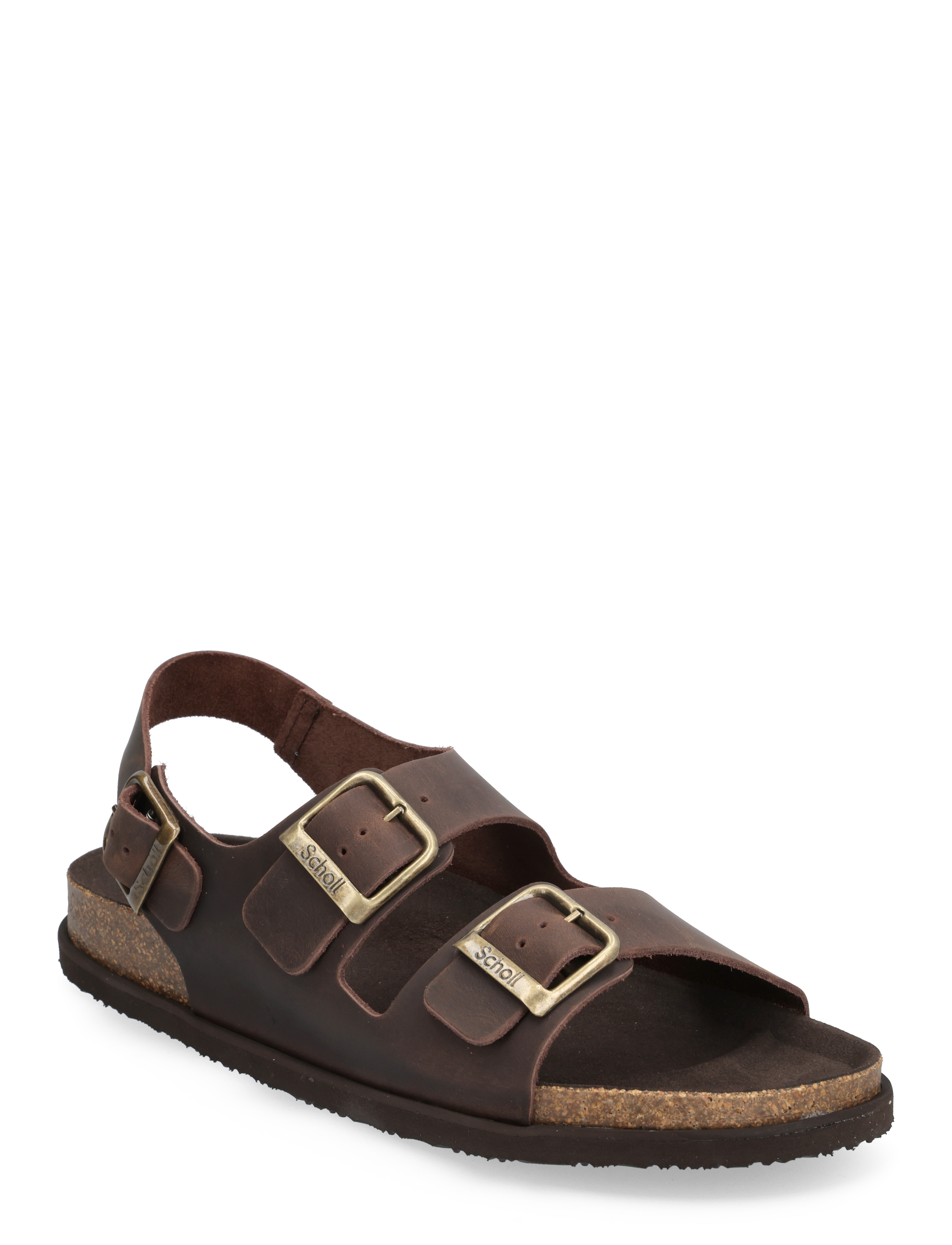 Scholl SL GASTON LEATHER DK BROWN - Sandaler - DK BROWN / brown