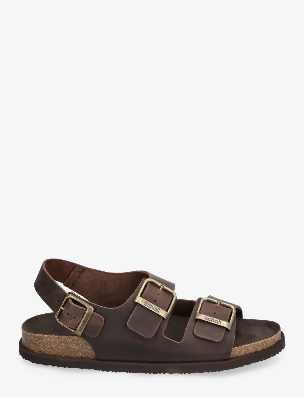 Scholl - SL GASTON LEATHER DK BROWN - sandales - dk brown - 1