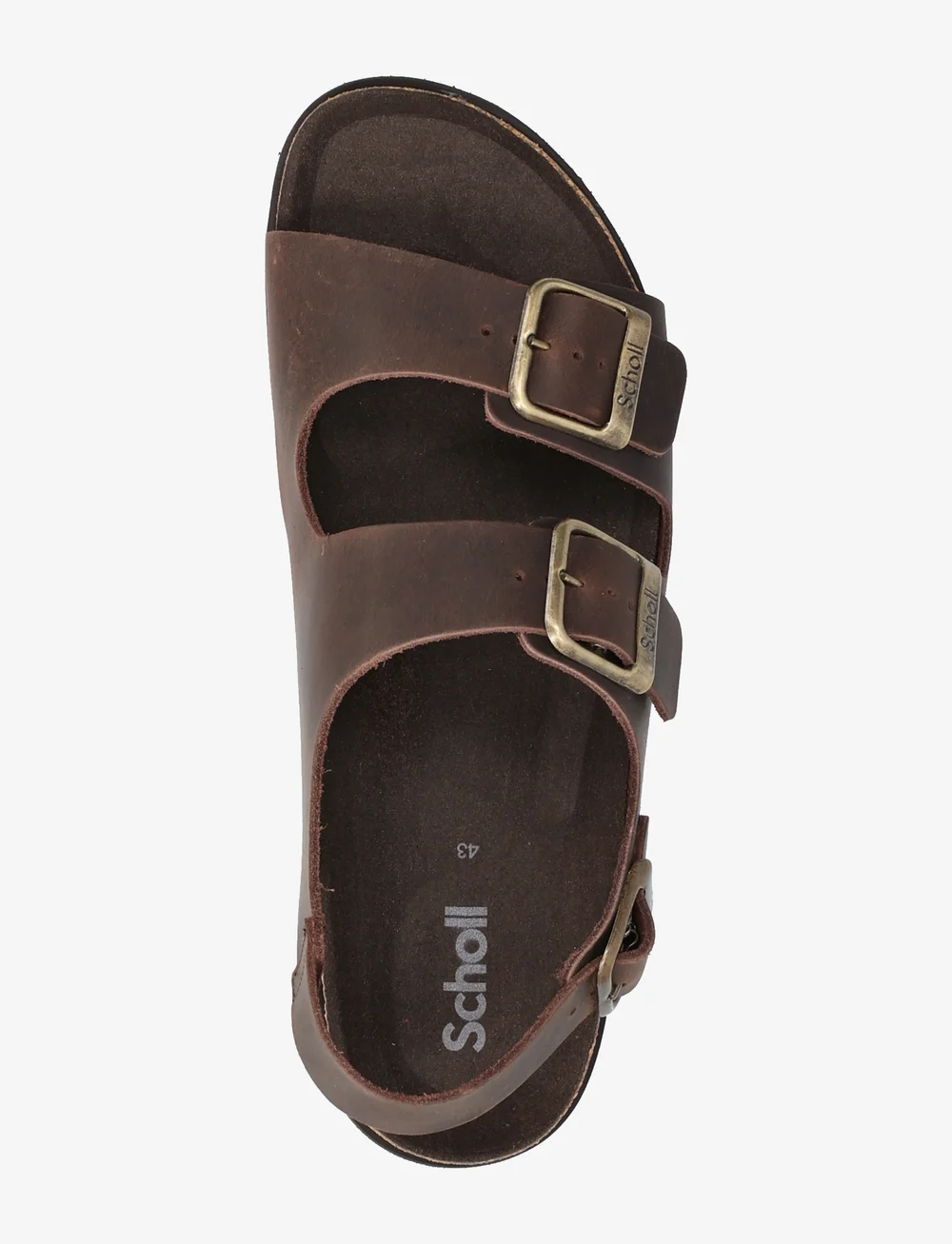 Scholl - SL GASTON LEATHER DK BROWN - sandales - dk brown - 3