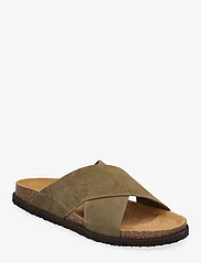 Scholl - SL LEON SUEDE - slippers - military green - 0