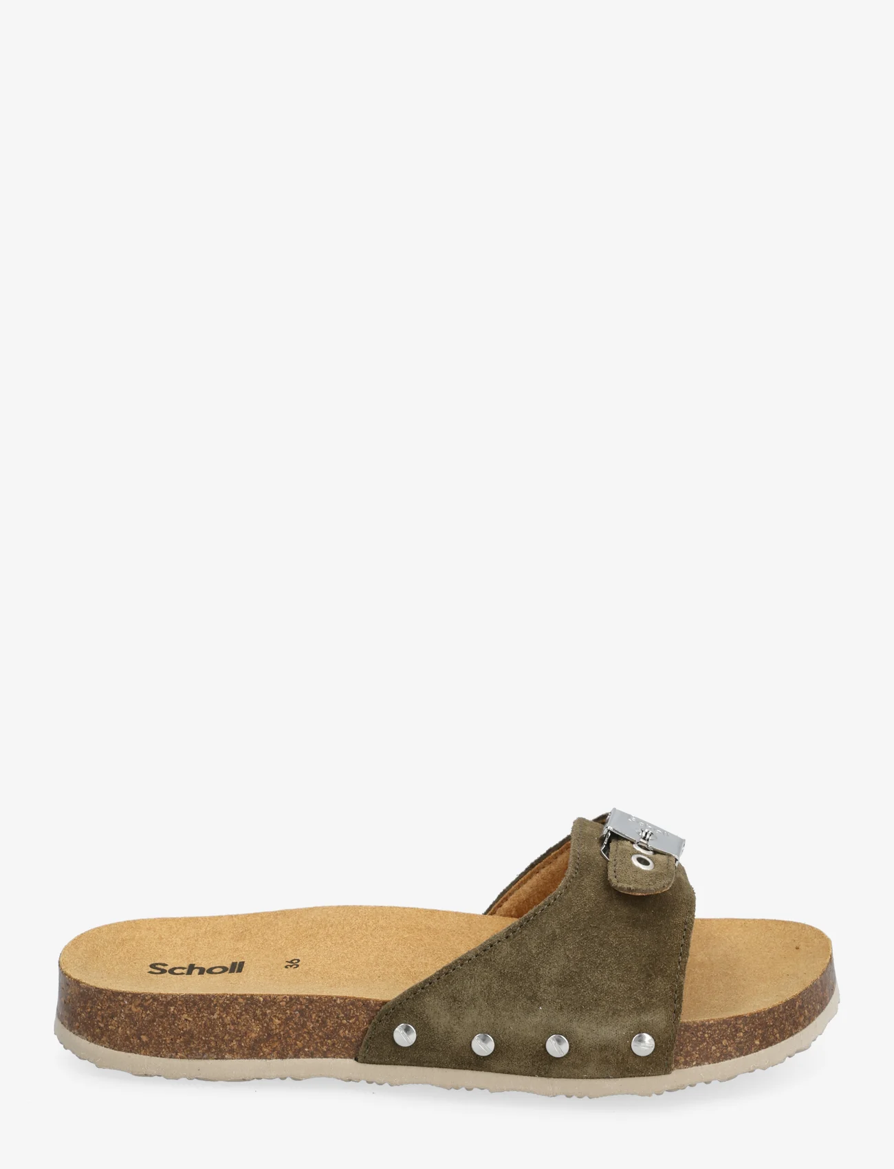 Scholl - SL PESCURA MARGOT SUEDE - flat sandals - khaki - 1