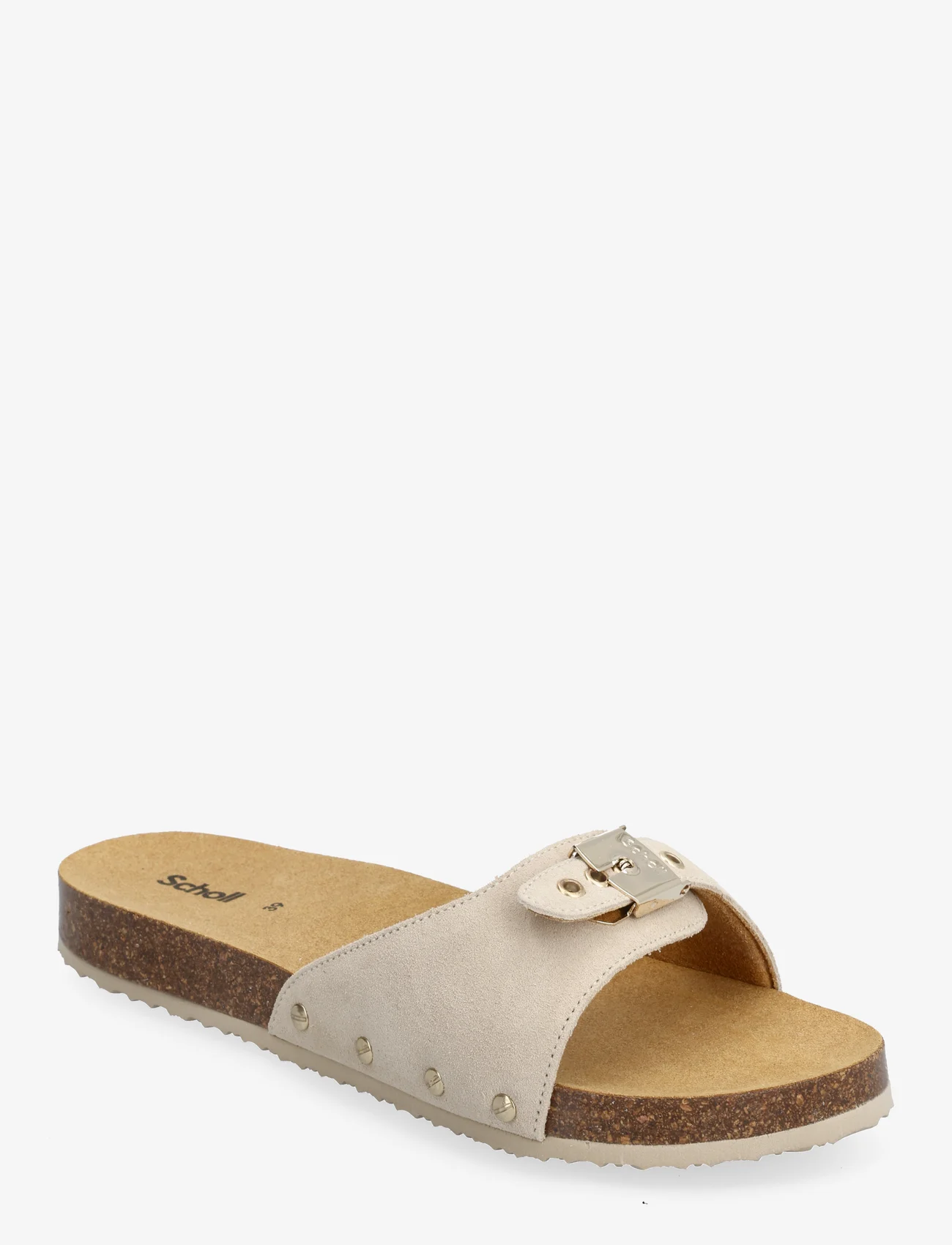 Scholl - SL PESCURA MARGOT SUEDE - platta sandaler - off white - 0